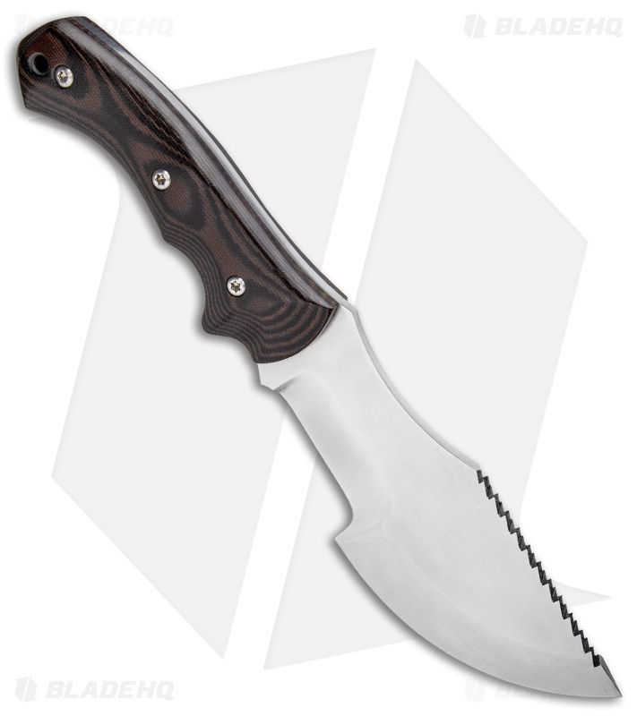 Jurgen Schanz Custom WSK Tracker Knife Micarta Brown (6.5" Satin)