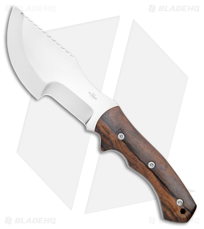 Jurgen Schanz Custom WSK Tracker Knife Wood Handle (6.5