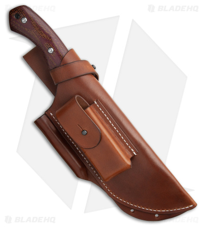 Jurgen Schanz WSK Tracker Knife Burlap/Burgundy Micarta (6.6" Satin)