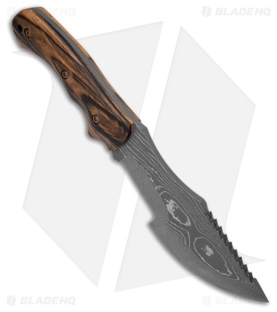 Jurgen Schanz WSK Tracker Knife White Ebony Wood (6.5" Damascus)