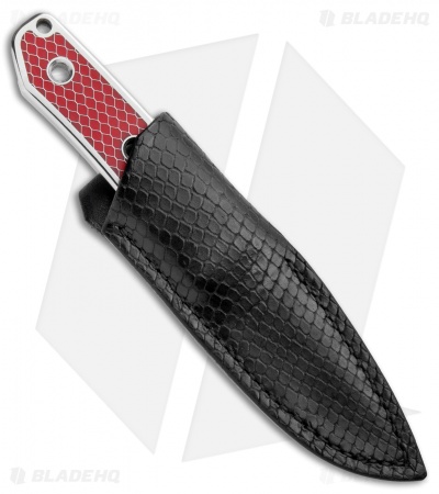 Schanz Custom Integral Fixed Blade Knife Red C-Tek (3.13" Satin)