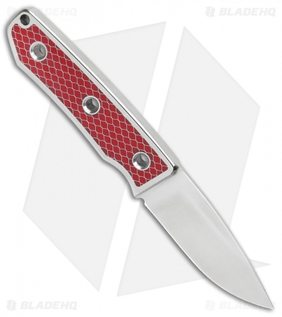 Schanz Custom Integral Fixed Blade Knife Red C-Tek (3.13" Satin)
