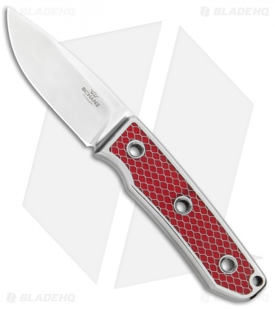 Schanz Custom Integral Fixed Blade Knife Red C-Tek (3.13" Satin)