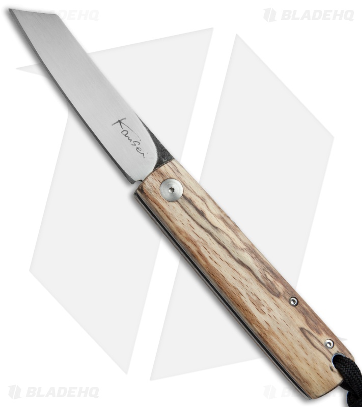 Kansei Matsuno Custom F011 Small Friction Folder Knife Light Wood (2.625" Satin)