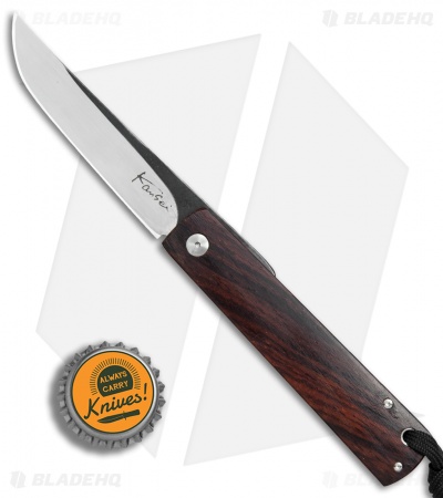 Kansei Matsuno Custom F033 Friction Folder Knife Cocobolo Wood (3" Satin)