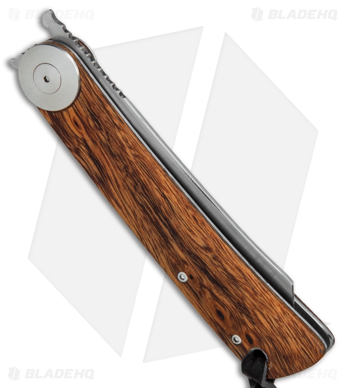 Kansei Matsuno Custom FL011 Friction Folder Flipper Knife Ironwood