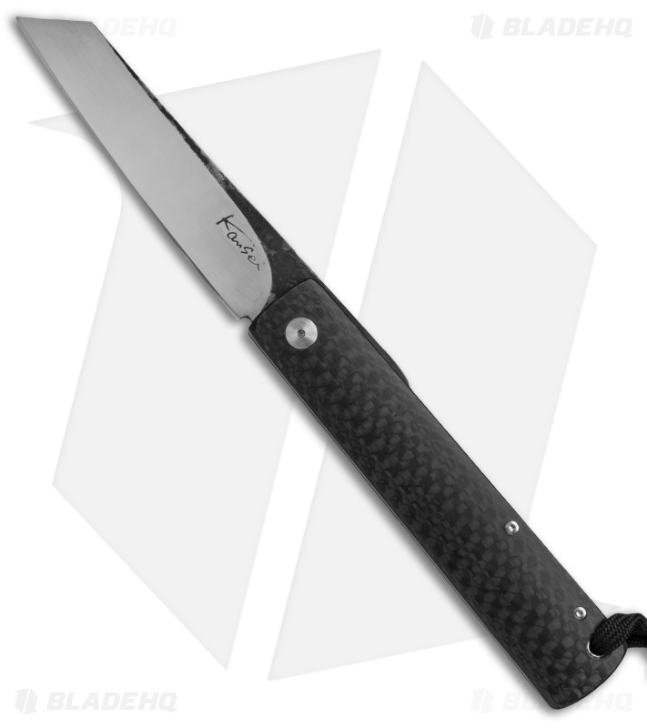 Kansei Matsuno Custom F011 Large Friction Folder Knife Carbon Fiber (3.3" Satin)