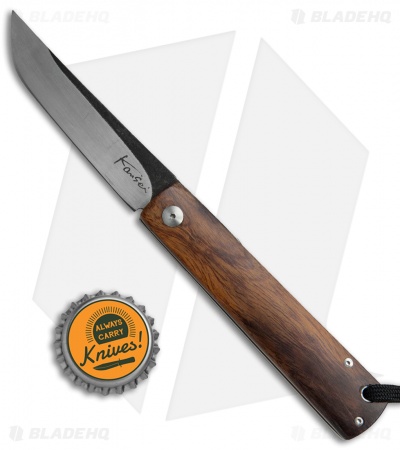 Kansei Matsuno Custom F033 Friction Folder Knife Dark Wood (3" Satin)