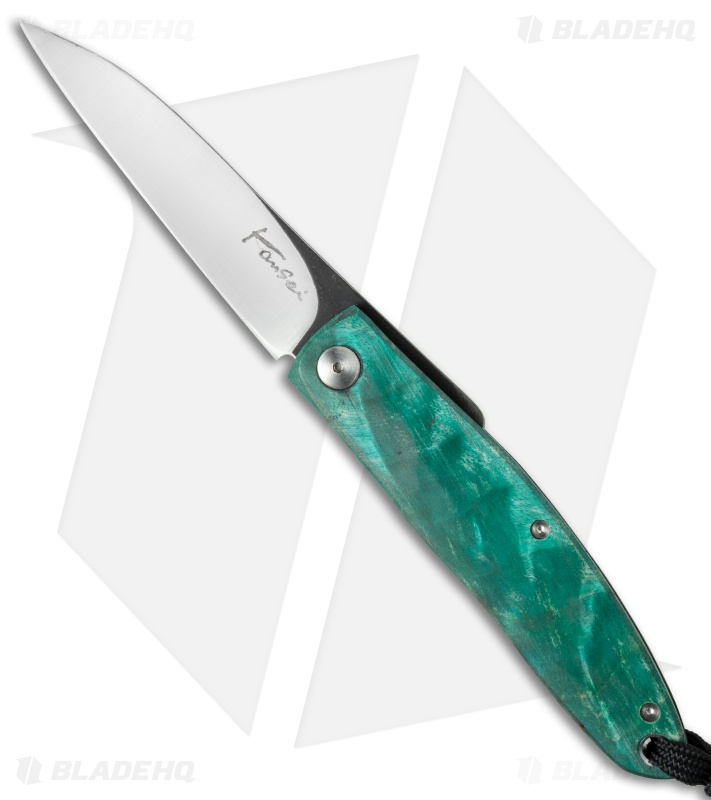 Kansei Matsuno Custom F021 Friction Folder Knife Green Maple (2.6" Satin)