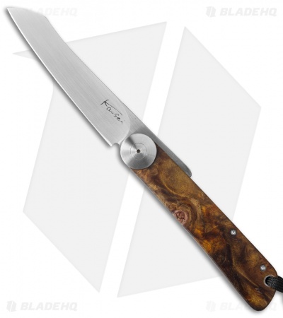 Kansei Matsuno Custom F06L Friction Folder Knife Boxwood (3.25" Satin)