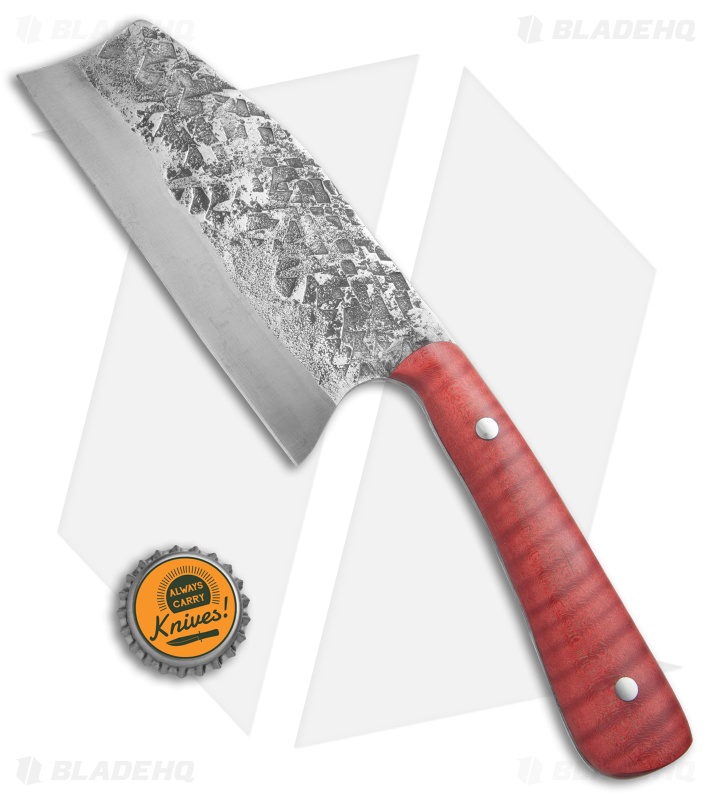 Keith Bagley Custom Hunter Cleaver Fixed Blade Tiger Maple (5.25" Satin)