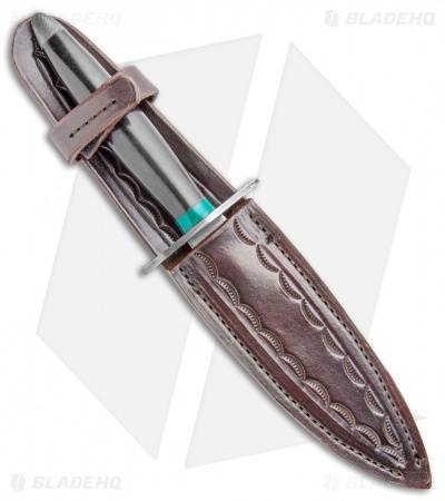 Old Pine Forge Keith Bagley Custom Damascus Dagger Fixed Blade Blackwood