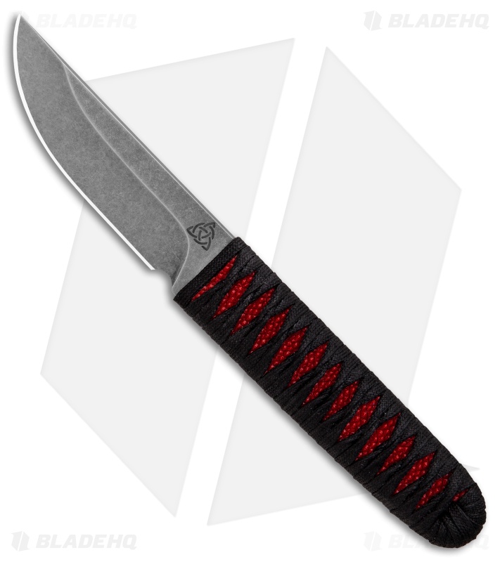 Kelleher Bladeworks Kwaiken Fixed Blade Knife Wrapped Ray Red (3.61" Dark SW) 