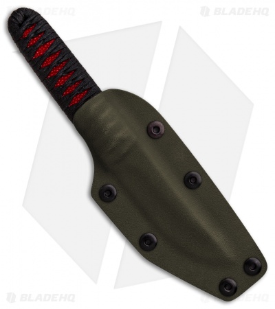 Kelleher Bladeworks Kwaiken Fixed Blade Knife Wrapped Ray Red (3.61" Dark SW) 
