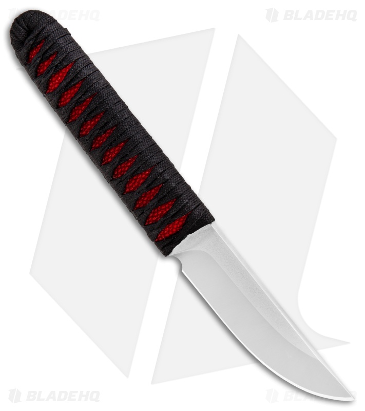 Kelleher Bladeworks Kwaiken Fixed Blade Knife Wrapped Ray Red (3.61" Satin) 