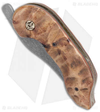 Knappo Knives Custom Tephra Friction Folder Ancient Swamp Kauri (2.5" Acid SW)