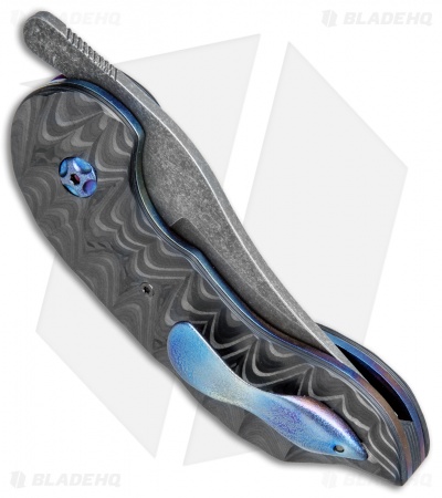 Knappo Knives Custom Tephra Friction Folder Carbon Fiber (2.5" Acid SW)