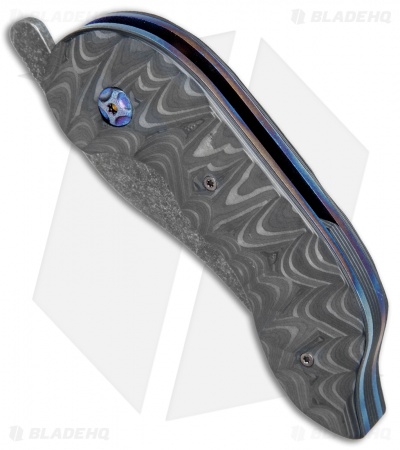 Knappo Knives Custom Tephra Friction Folder Carbon Fiber (2.5" Acid SW)