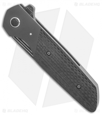 Eutsler Knives Custom Regulator Full Dress Knife CF/Ti (3.625" Damascus)