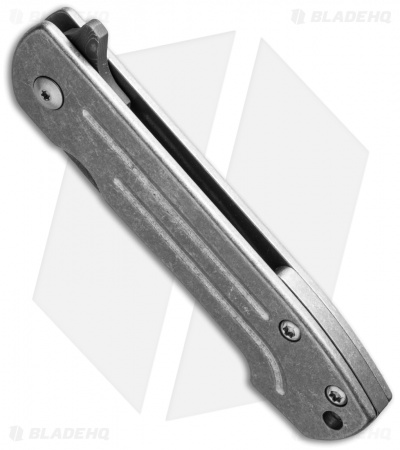 Defiant7 Knives Kumu Frame Lock Knife Ti Fuller (3.5" Damascus)