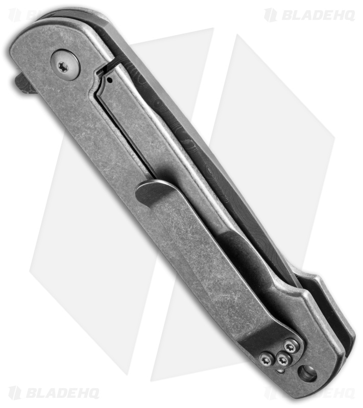 Defiant7 Knives Kumu Frame Lock Knife Ti Fuller (3.5" Damascus)