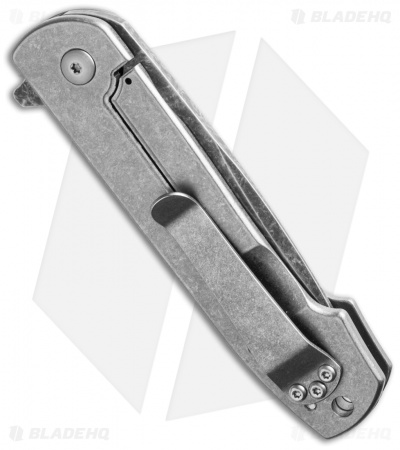 Defiant7 Knives Kumu Frame Lock Knife Ti Smooth (3.5" Acid SW)