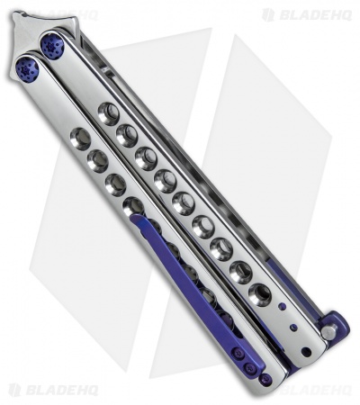 Les Voorhies Custom Model 2 Balisong Butterfly Knife Titanium (4.25" Satin)