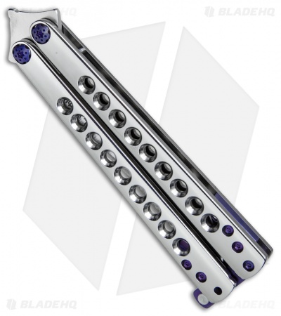 Les Voorhies Custom Model 2 Balisong Butterfly Knife Titanium (4.25" Satin)