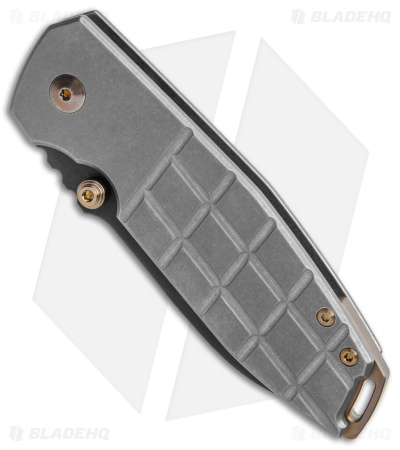 BRNLY SQD-2 Frame Lock Knife Grenade Milled Titanium (3" Black PVD)