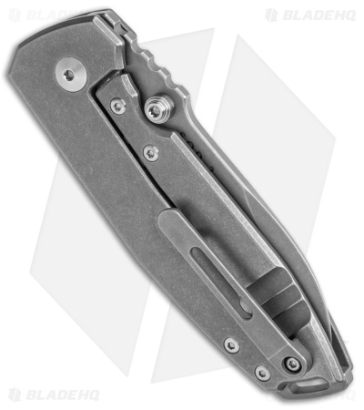 BRNLY SQD-2 Frame Lock Knife BB/SW Titanium (3" Stonewash/BB)