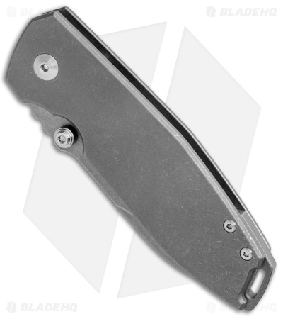BRNLY SQD-2 Frame Lock Knife BB/SW Titanium (3" Stonewash/BB)