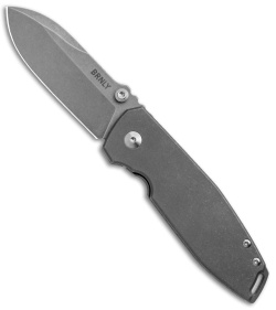 BRNLY SQD-2 Frame Lock Knife BB/SW Titanium (3" Stonewash/BB)