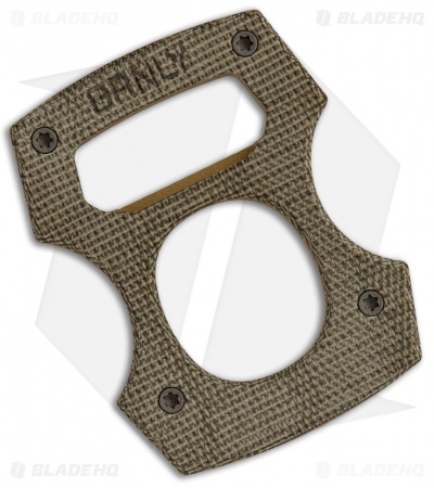 BRNLY Contra Cypop Bottle Opener OD Canvas Micarta/Brass 