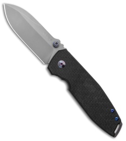 BRNLY SQD-2 Frame Lock Knife Peel Ply Carbon Fiber (3" Bead Blast)