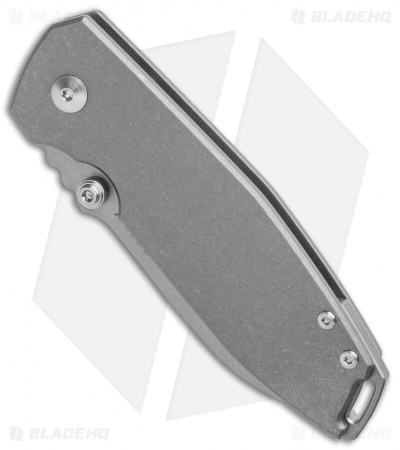 BRNLY SQD-2 Frame Lock Knife Titanium Gray Hardware (3" Stonewash)