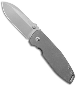 BRNLY SQD-2 Frame Lock Knife Titanium Gray Hardware (3" Stonewash)