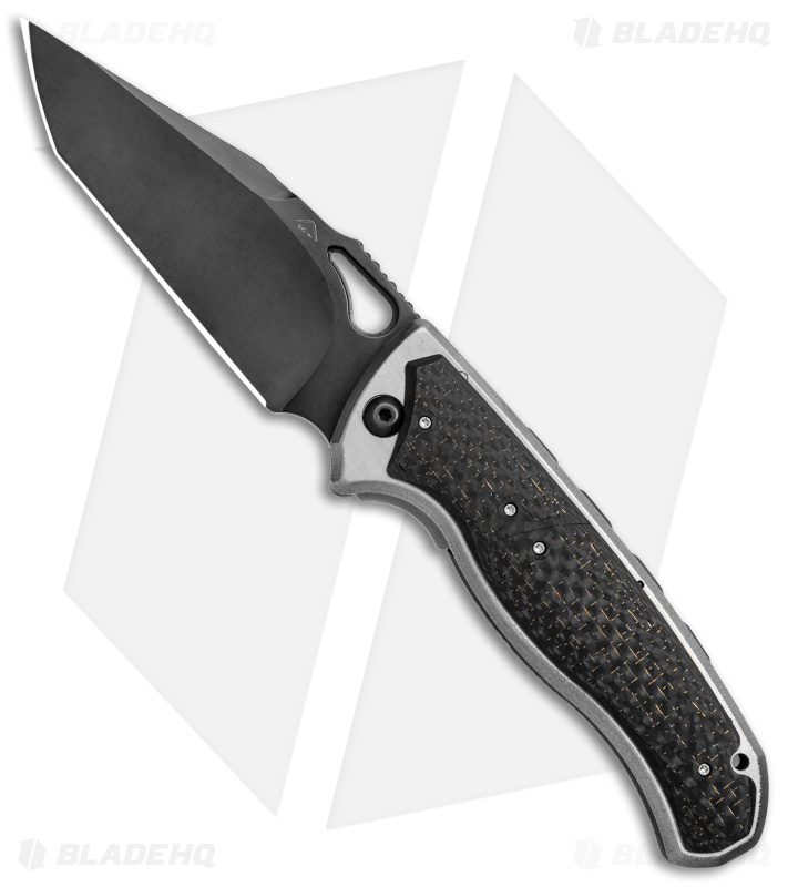 Diskin Revolution D/A Tanto Automatic Knife Ti/CF (Black 3.75) Lightning Strike