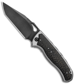 Diskin Revolution D/A Tanto Automatic Knife Ti/CF (Black 3.75) Lightning Strike 