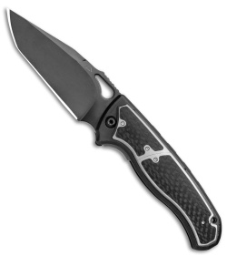 Diskin Revolution D/A Tanto Automatic Knife Ti/Weave CF (3.75" Black) 