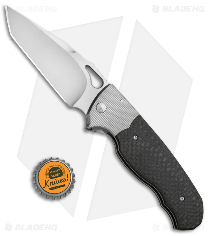 Diskin Revolution D/A Tanto Automatic Knife Ti/Marbled CF (3.75" Satin) 