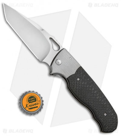 Diskin Revolution D/A Tanto Automatic Knife Ti/Marbled CF (3.75" Satin) 