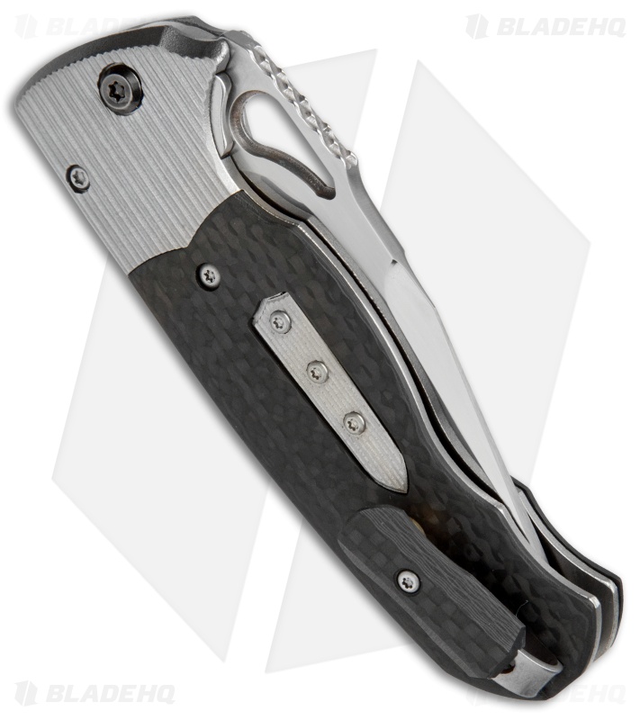 Diskin Revolution D/A Tanto Automatic Knife Ti/Marbled CF (3.75" Satin) 
