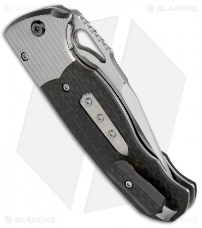 Diskin Revolution D/A Tanto Automatic Knife Ti/Marbled CF (3.75" Satin) 