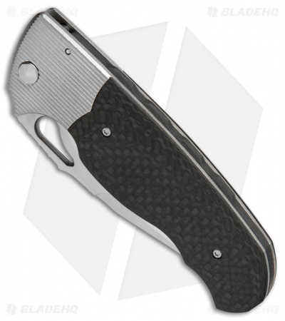 Diskin Revolution D/A Tanto Automatic Knife Ti/Marbled CF (3.75" Satin) 