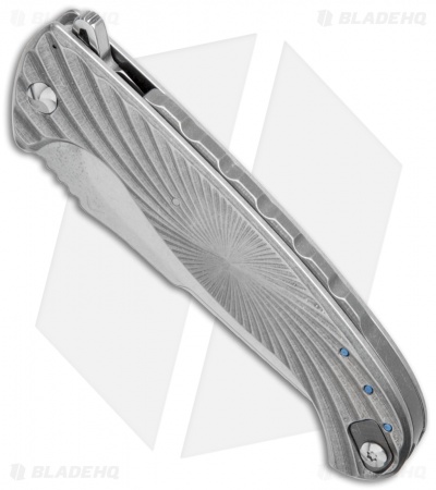 Diskin Volcan Flipper Frame Lock Knife Fluted Titanium (4" Stonewash)