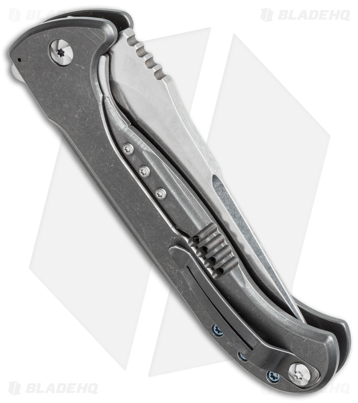 Diskin Volcan Flipper Frame Lock Knife Titanium (4" Stonewash)