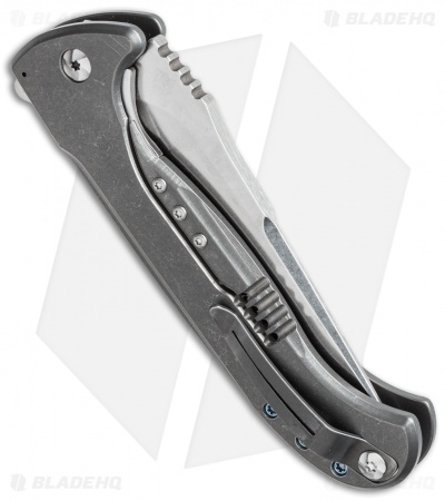 Diskin Volcan Flipper Frame Lock Knife Titanium (4" Stonewash)