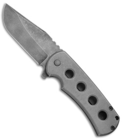 McNees Knives PM1 Frame Lock Knife Titanium (3.25" Acid Wash)