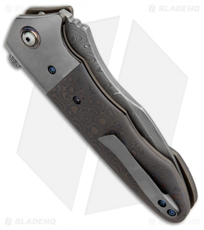 McNees Custom Skybolt Frame Lock Knife Zircuti/Zirc (4" XHP Damascus)