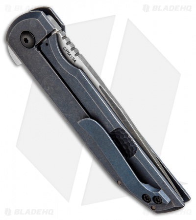 McNees Custom Ankylos Frame Lock Knife Blue Ti (3.375" Two Tone)
